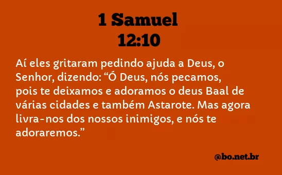 1 Samuel 12:10 NTLH