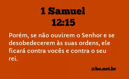 1 Samuel 12:15 NTLH