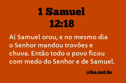1 Samuel 12:18 NTLH