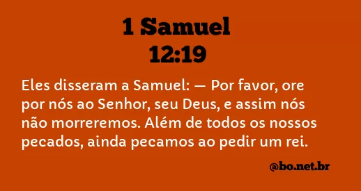 1 Samuel 12:19 NTLH
