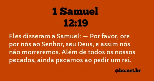 1 Samuel 12:19 NTLH