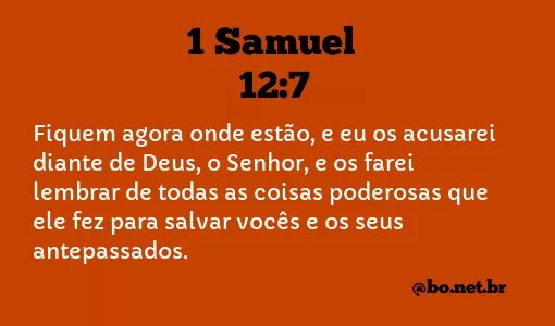 1 Samuel 12:7 NTLH