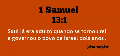 1 Samuel 13:1 NTLH