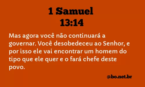 1 Samuel 13:14 NTLH