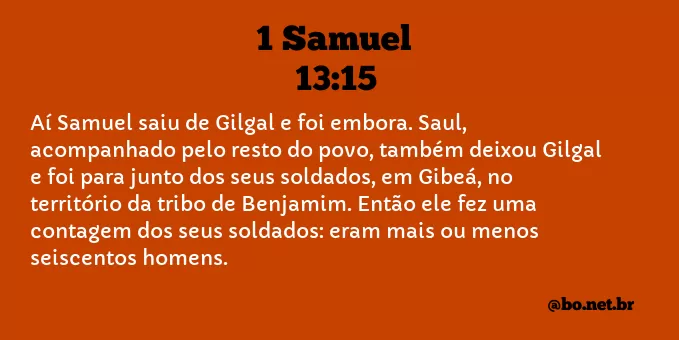 1 Samuel 13:15 NTLH