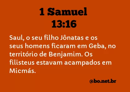 1 Samuel 13:16 NTLH