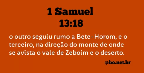 1 Samuel 13:18 NTLH