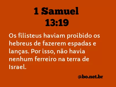 1 Samuel 13:19 NTLH