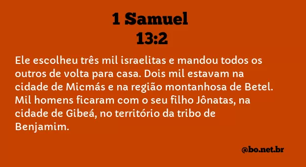 1 Samuel 13:2 NTLH