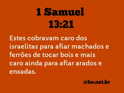 1 Samuel 13:21 NTLH