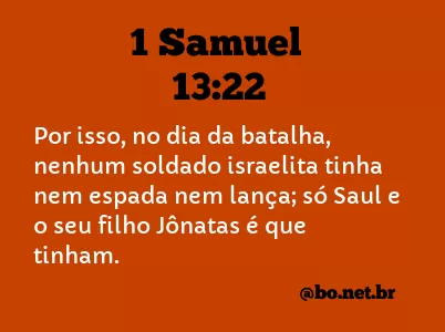 1 Samuel 13:22 NTLH