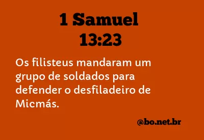 1 Samuel 13:23 NTLH