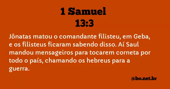 1 Samuel 13:3 NTLH
