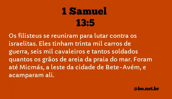 1 Samuel 13:5 NTLH