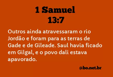 1 Samuel 13:7 NTLH
