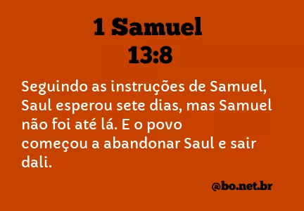 1 Samuel 13:8 NTLH