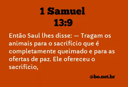 1 Samuel 13:9 NTLH