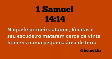 1 SAMUEL 14:14 NVI NOVA VERSÃO INTERNACIONAL