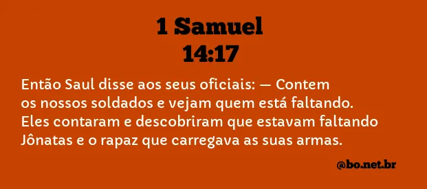 1 Samuel 14:17 NTLH