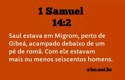 1 Samuel 14:2 NTLH