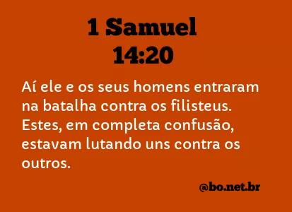 1 Samuel 14:20 NTLH