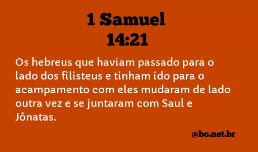 1 Samuel 14:21 NTLH