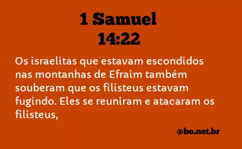 1 Samuel 14:22 NTLH