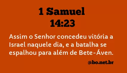 1 SAMUEL 14:23 NVI NOVA VERSÃO INTERNACIONAL