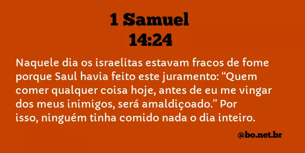 1 Samuel 14:24 NTLH