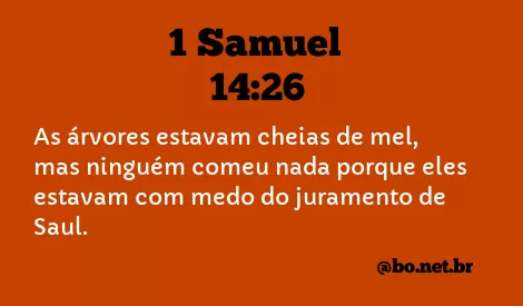 1 Samuel 14:26 NTLH
