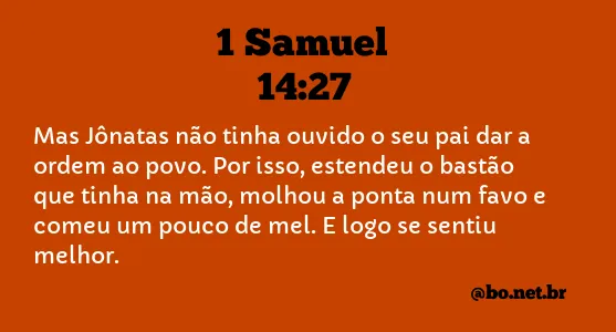 1 Samuel 14:27 NTLH