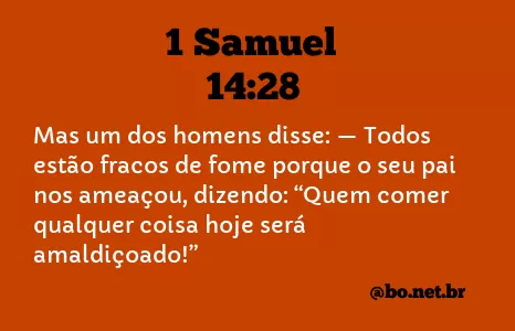 1 Samuel 14:28 NTLH