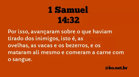 1 Samuel 14:32 NTLH