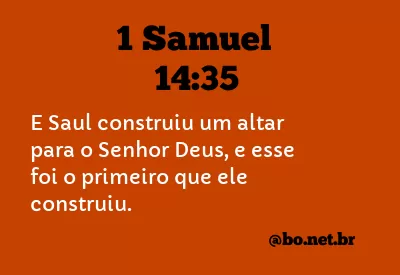 1 Samuel 14:35 NTLH