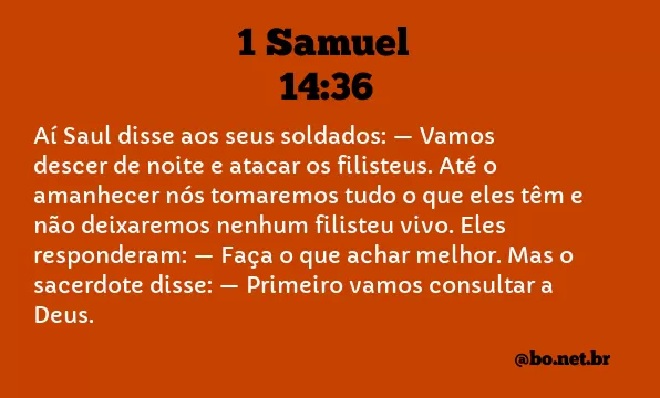 1 Samuel 14:36 NTLH