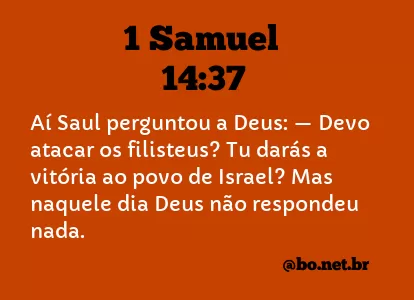 1 Samuel 14:37 NTLH