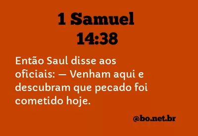 1 Samuel 14:38 NTLH