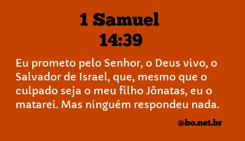 1 Samuel 14:39 NTLH
