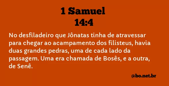1 Samuel 14:4 NTLH
