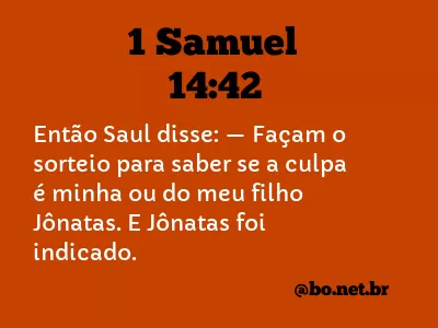 1 Samuel 14:42 NTLH