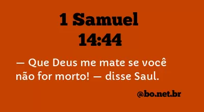 1 Samuel 14:44 NTLH