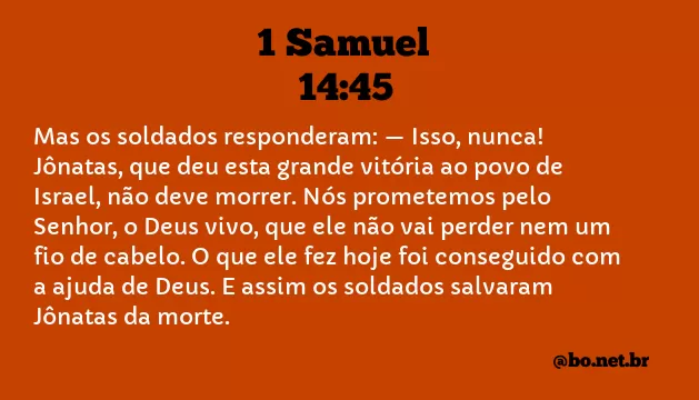 1 Samuel 14:45 NTLH