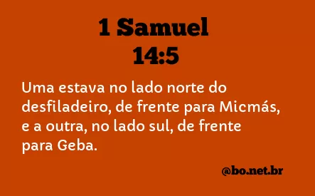 1 Samuel 14:5 NTLH
