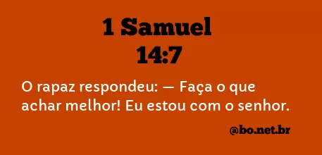 1 Samuel 14:7 NTLH