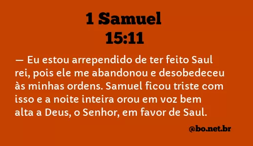 1 Samuel 15:11 NTLH