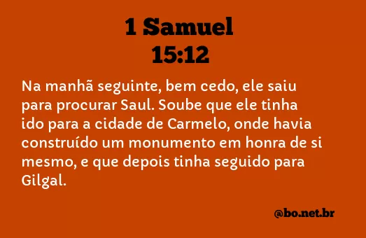 1 Samuel 15:12 NTLH