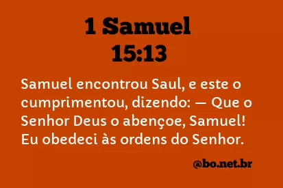 1 Samuel 15:13 NTLH