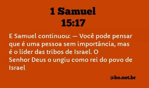 1 Samuel 15:17 NTLH