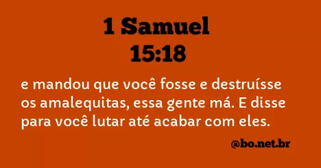 1 Samuel 15:18 NTLH