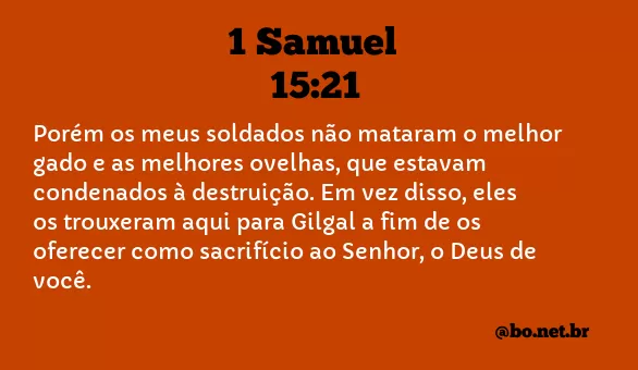 1 Samuel 15:21 NTLH
